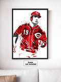 Joey Votto Cincinnati Reds Baseball Art Poster