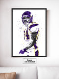 Randy Moss Minnesota Vikings Football Art Poster