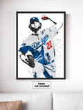 Clayton Kershaw Los Angeles Dodgers Baseball Art Poster