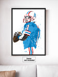 Warren Moon Houston Oilers Football Art Poster