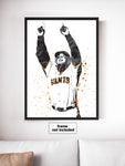 Barry Bonds San Francisco Giants Baseball Art Poster