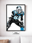 Luke Kuechly Carolina Panthers Football Art Poster