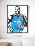 Bam Adebayo Miami Heat Basketball Art Poster