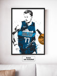 Luka Doncic Dallas Mavericks Basketball Art Poster