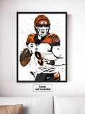 Joe Burrow Cincinnati Bengals Football Art Poster