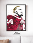 Brian Bosworth Oklahoma Sooners NCAA College Art Poster