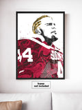 Brian Bosworth Oklahoma Sooners NCAA College Art Poster