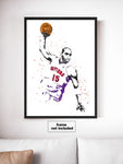 Vince Carter Toronto Raptors Basketball Art Poster