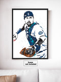 Cal Raleigh Seattle Mariners Baseball Art Poster