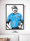 Dan Campbell Detroit Lions Football Art Poster