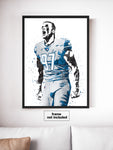 Aidan Hutchinson Detroit Lions Football Art Poster