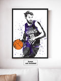 Domantas Sabonis Sacramento Kings Basketball Art Poster