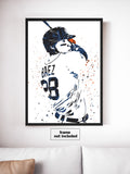 Javier Báez Detroit Tigers Baseball Art Poster