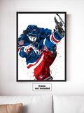 Artemi Panarin New York Rangers Hockey Art Poster