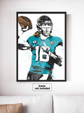 Trevor Lawerence Jacksonville Jaguars Football Art Poster