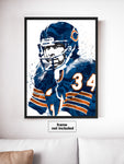 Walter Payton Chicago Bears Football Art Poster