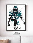 Brian Dawkins Philadelphia Eagles Football Art Poster