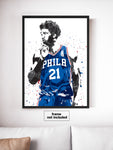 Joel Embiid Philadelphia 76ers Basketball Art Poster