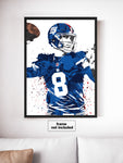 Daniel Jones New York Giants Football Art Poster