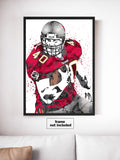 Mike Alstott Tampa Bay Bucs Football Art Poster