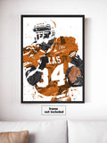 Ricky Williams Texas Longhorns NCAA College Art Poster