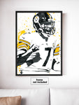 Ben Roethlisberger Pittsburgh Steelers Football Art Poster