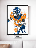 Von Miller Denver Broncos Football Art Poster