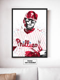 Bryce Harper Philadelphia Phillies Baseball Art Poster