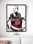 Clyde Drexler Portland Trail Blazers Basketball Art Poster