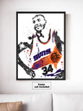 Charles Barkley Phoenix Suns Basketball Art Poster