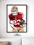 Christian McCaffrey San Francisco 49ers Football Art Poster