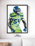 Bobby Wagner Green Seattle Seahawks Football Art Poster