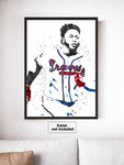 Ozzie Albies Home Jersey Atlanta Braves Baseball Art Poster