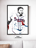 Ozzie Albies Home Jersey Atlanta Braves Baseball Art Poster