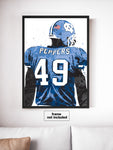 Julius Peppers Jersey North Carolina NCAA College Art Poster