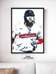 Jose Ramirez Cleveland Guardians Baseball Art Poster