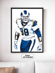 Aaron Donald Los Angeles Rams Football Art Poster