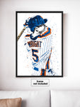 David Wright New York Mets Baseball Art Poster