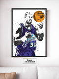 Karl Malone Utah Jazz Basketball Art Poster