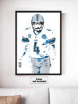 Jason Hanson Detroit Lions Football Art Poster