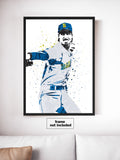 Randy Johnson Seattle Mariners Baseball Art Poster