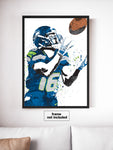 Tyler Lockett Seattle Seahawks Football Art Poster