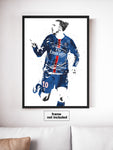 Zlatan Ibrahimović PSG Soccer Futbol Art Poster