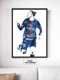 Zlatan Ibrahimović PSG Soccer Futbol Art Poster