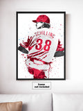 Curt Schilling Philadelphia Phillies Baseball Art Poster