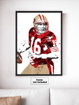 Joe Montana San Francisco 49ers Football Art Poster