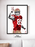 George Kittle San Francisco 49ers Football Art Poster