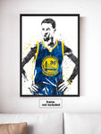 Stephen Curry Mouthpiece Golden State Warriors Basketball Art Poster