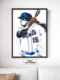 Carlos Beltran New York Mets Baseball Art Poster