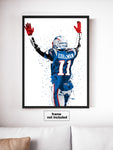 Julian Edelman New England Patriots Football Art Poster